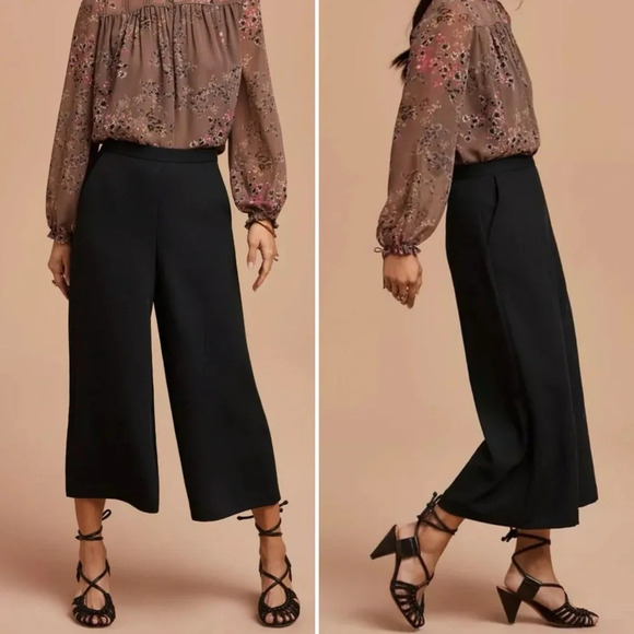 Aritzia Pants - Aritzia Wilfred Culottes Wide Leg Crop Trousers Black Size 2 Lalemant Office